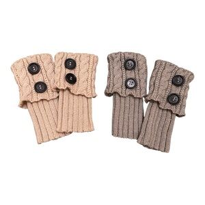 Knit Leg Warmers with Buttons bundle